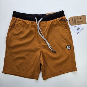Avalanche Outdoor NWT Men's Camel Brown Black Everyday Short Small